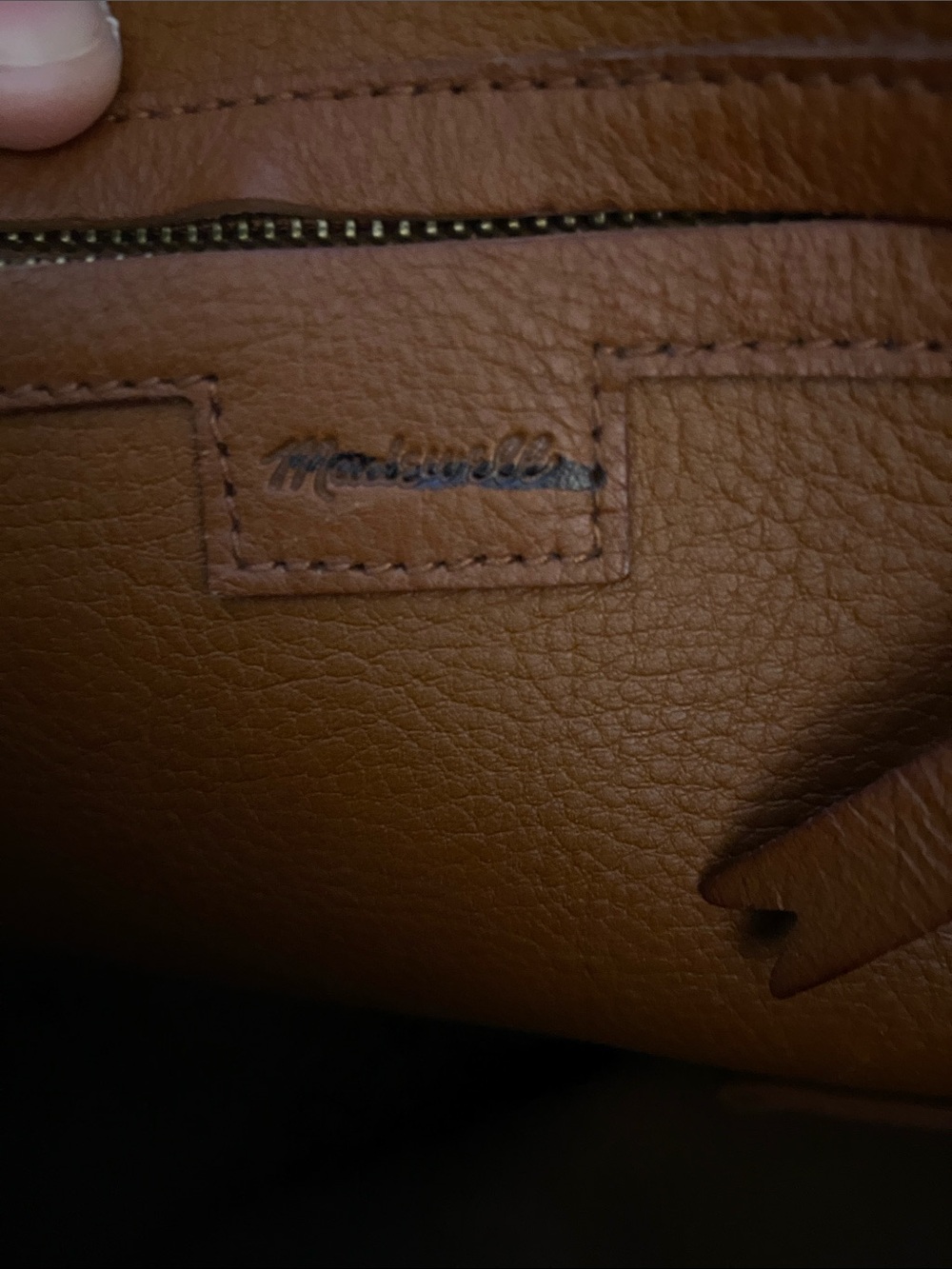 Madewell brown Leather Tote Bag - Classic Everyday Shoulder Bag - Picture 5 of 6